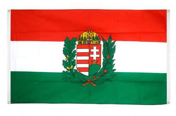 90 x 150 cm Fahnen Flagge Ungarn mit Wappen Neu 