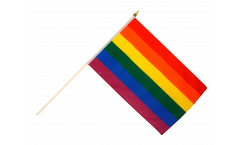 Stockflagge Regenbogen