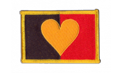 Aufnäher Herzflagge Belgien - 8 x 6 cm
