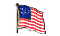 Flaggen-Pin Herzflagge USA - 2 x 2 cm