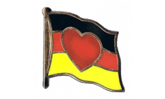Flaggen-Pin Herzflagge Deutschland - 2 x 2 cm