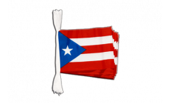 Fahnenkette USA Puerto Rico - 15 x 22 cm