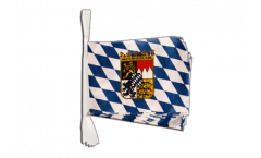 Fahnenkette Deutschland Bayern mit Wappen - 15 x 22 cm