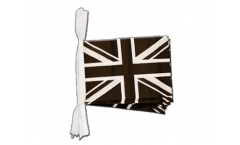 Fahnenkette Großbritannien Union Jack schwarz - 15 x 22 cm
