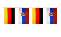 Freundschaftskette Deutschland - Serbien mit Wappen - 15 x 22 cm