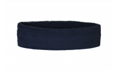 Stirnband Einfarbig Schwarz - 6 x 21 cm