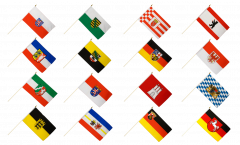 Stockflaggen Set Deutschland 16 Bundesländer - 30 x 45 cm