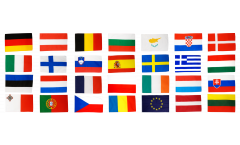 Flaggen Set Europäische Union EU 28 Staaten - 30 x 45 cm