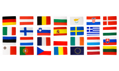 Flaggen Set Europäische Union EU 28 Staaten - 90 x 150 cm