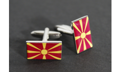 Manschettenknöpfe Flagge Nordmazedonien - 18 x 12 mm