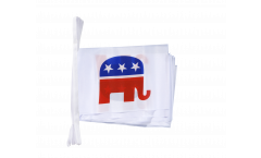 Fahnenkette USA Republikaner Republicans - 15 x 22 cm