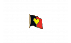 Flaggen-Pin Herzflagge Belgien - 2 x 2 cm