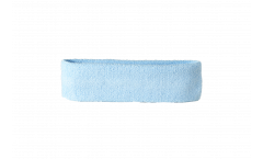 Stirnband einfarbig hellblau - 6 x 21 cm