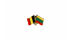 Freundschaftspin Belgien - Litauen - 22 mm