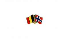 Freundschaftspin Belgien - Norwegen - 22 mm