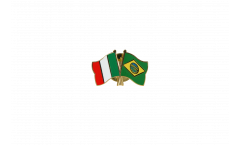 Freundschaftspin Italien - Brasilien - 22 mm