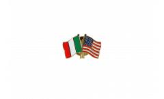 Freundschaftspin Italien - USA - 22 mm