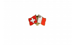 Freundschaftspin Schweiz - Malta - 22 mm