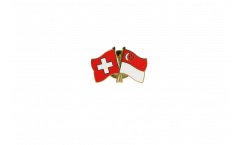 Freundschaftspin Schweiz - Singapur - 22 mm