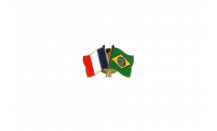 Freundschaftspin Frankreich - Brasilien - 22 mm