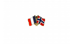 Freundschaftspin Frankreich - Norwegen - 22 mm