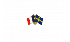 Freundschaftspin Frankreich - Schweden - 22 mm