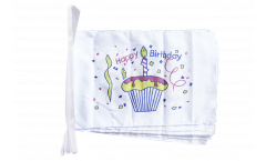 Fahnenkette Happy Birthday Torte - 30 x 45 cm
