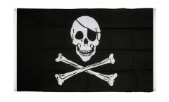Balkonflagge Pirat Skull and Bones - 90 x 150 cm