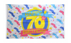 Balkonflagge Happy Birthday 70 - 90 x 150 cm