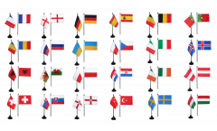 Tischflaggen Set EM 2016 - 10 x 15 cm