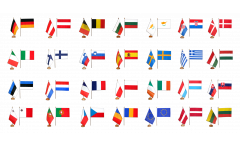 Tischflaggen Set Europäische Union EU 28 Staaten - 15 x 22 cm