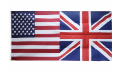 Freundschaftsflagge USA - Großbritannien - 90 x 180 cm