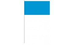 Papierfahnen Einfarbig Blau - 12 x 24 cm
