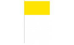 Papierfahnen Einfarbig Gelb - 12 x 24 cm