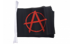 Fahnenkette Anarchy Anarchie rot - 15 x 22 cm