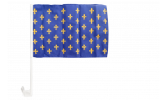 Autofahne Frankreich Lilienwappen, blau - 30 x 40 cm