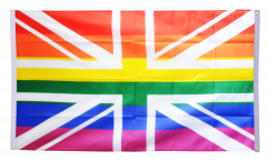 Balkonflagge Großbritannien Regenbogen - 90 x 150 cm