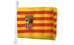 Fahnenkette Spanien Aragonien - 15 x 22 cm
