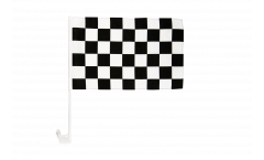 Autofahne Karo Schwarz Weiß Zielflagge - 30 x 40 cm
