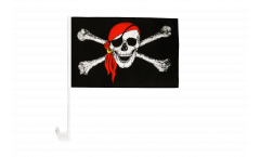 Autofahne Pirat mit Kopftuch - 30 x 40 cm