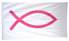 Balkonflagge Christenfisch Ichthys-Symbol - 90 x 150 cm