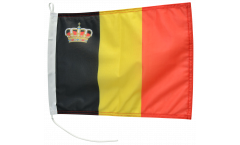 Bootsfahne Belgien mit Krone - 30 x 40 cm