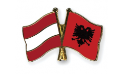 Freundschaftspin Österreich - Albanien - 22 mm