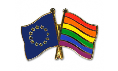 Freundschaftspin Europa - Regenbogen - 22 mm
