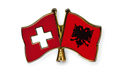 Freundschaftspin Schweiz - Albanien - 22 mm