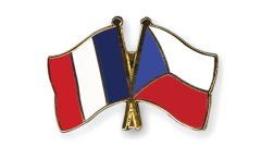 Freundschaftspin Frankreich - Tschechische Republik - 22 mm