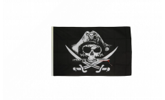 Flagge mit Hohlsaum Pirat mit blutigem Säbel