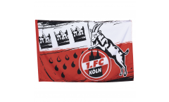 Flagge mit Hohlsaum 1. FC Köln Wappen - 80 x 120 cm