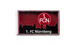 Flagge mit Hohlsaum 1. FC Nürnberg Burg rot-schwarz - 100 x 150 cm