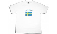 T-Shirt Schweden, weiß, Größe M, Round-T